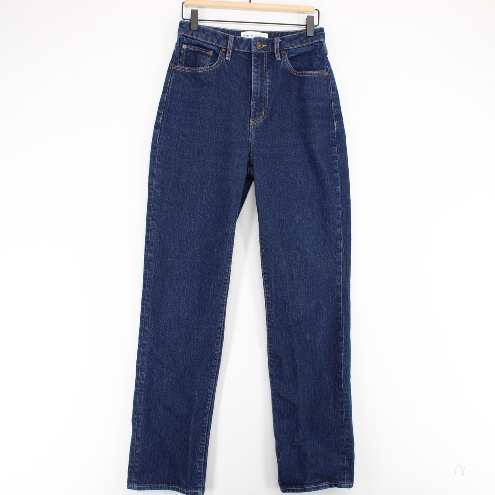 Arizia Denim Forum The Rowan Jeans Womens 28 Blue Super High Rise Straight Dark